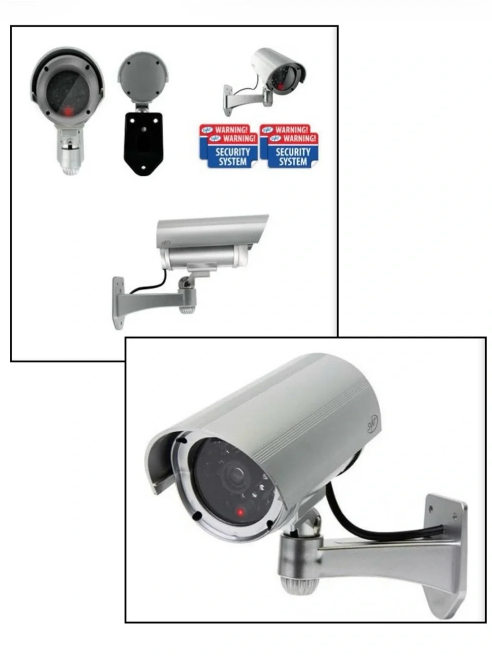 NWT Imitation Security Cameras with Flashing Red LED, (3)
